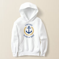 Ancre Votre nom de bateau Capitaine Gold Laurel Bl