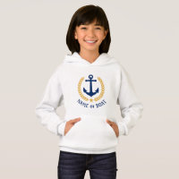 Ancre Votre nom de bateau Gold Laurel Girls White