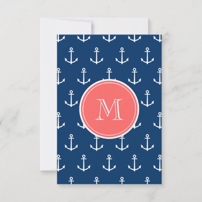 Ancres Bleues de la Marine Motif, Monogramme de co (Devant)