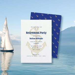 Ancres nautiques Marine Blue Custom Invitation