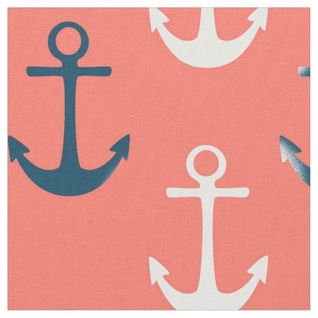 Ancres nautiques Tissu de corail (Fermer)