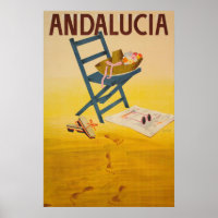 Andalousie, Espagne Poster Vintage voyage
