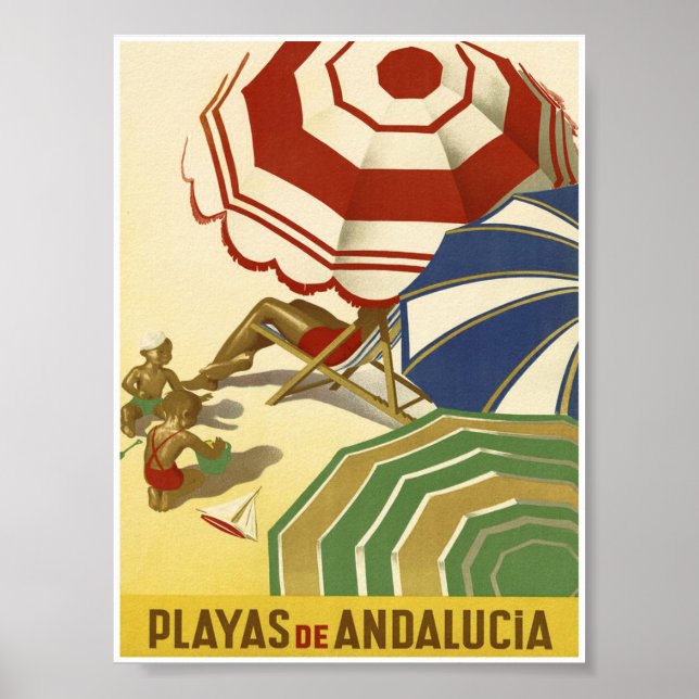 Andalucia Spain Vintage Travel Poster (Devant)