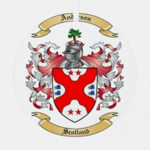 Anderson Family Crest* Ornement en céramique