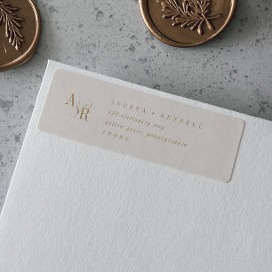 ANDREA Formal Gold Cream Retourner les étiquettes
