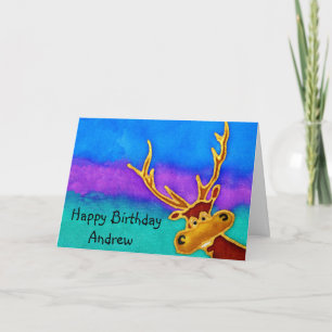 Andrew, Joyeux Anniversaire stupide carte de cerf