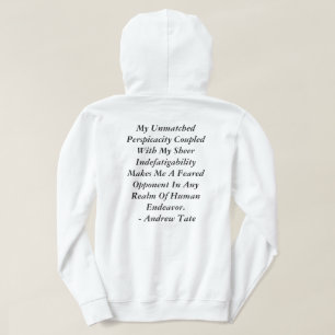 Andrew Tate Sweat - shirt à capuche/Personnalisé C