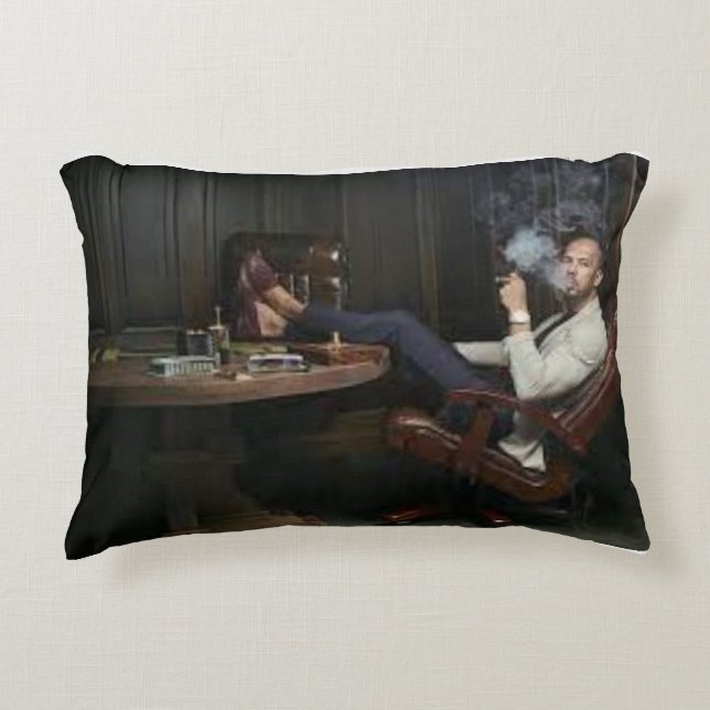 Andrew Tate Top G Cigar Design Coussin (Devant)