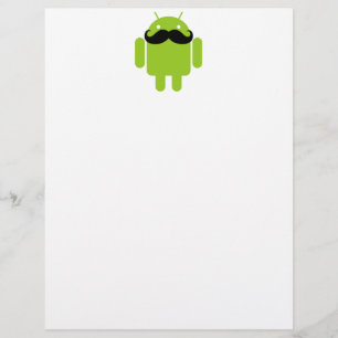 Android Robot Black Mustache Graphisme