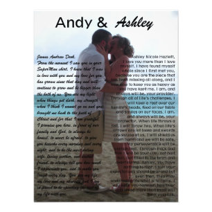 Andy & Ashley, photo mariage avec voeux