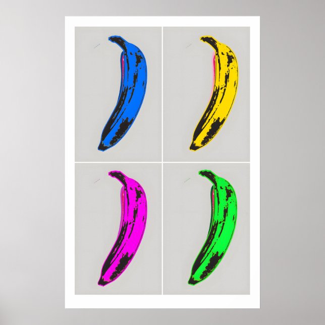 Andy Warhol Quad Bananas Impression d'art Vintage  (Devant)