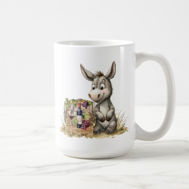 Âne avec mug de vin (Droite)