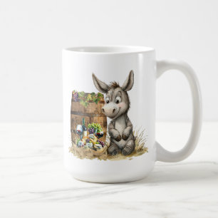 Âne avec mug de vin