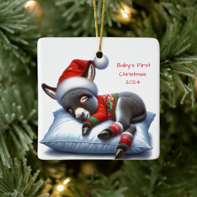 Âne bébé Ornement de Noël daté (Arbre)