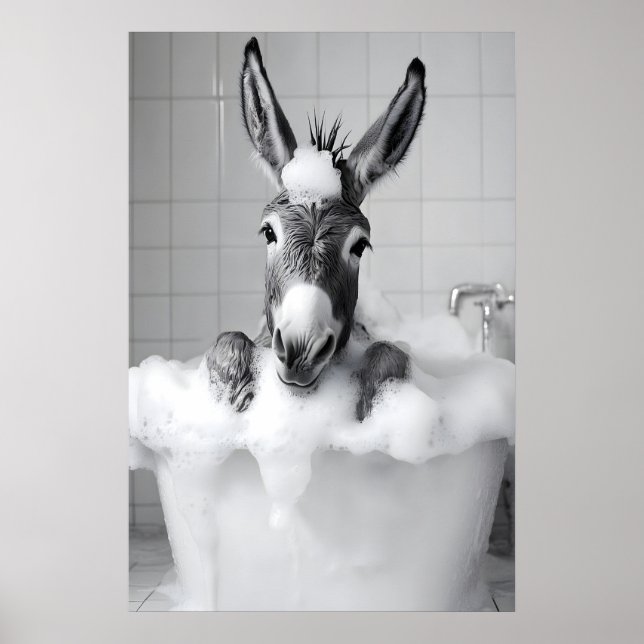 Âne drôle dans une Impression de Baignoire, Salle  (Devant)