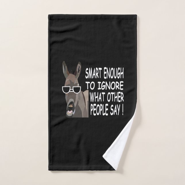 Âne intelligent cool (Serviette à main)