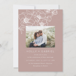Anemone Bouquet Faire-part de mariage