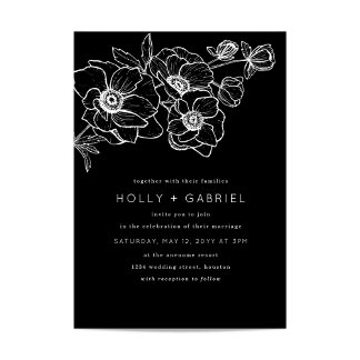 Anemone Bouquet Faire-part de mariage