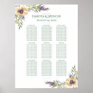 Anemone Lavender Crème violet 10 - Tableau de si
