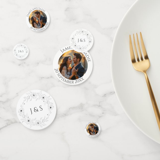 Anemone sur le Mariage photo blanc Confetti (Groupe)