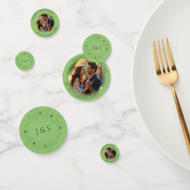 Anemone sur Pistachio Photo Mariage Confetti (Groupe)
