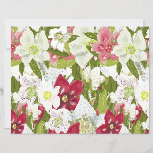 Anémones de Noël-Hellebores Peintes Florales (Devant)