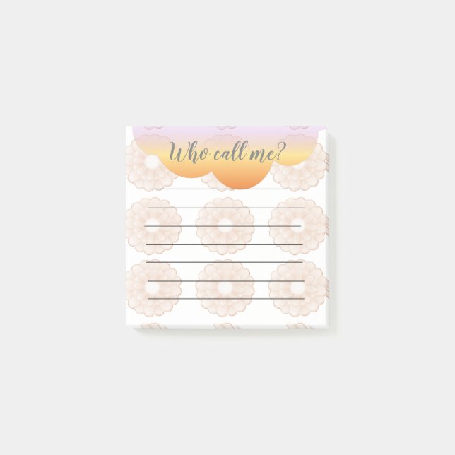 Anemones Orange Peach Qui M'Appelent Post-It Notes (Devant)