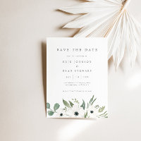 Anemones Sage & Dusty Green Enregistrer la carte D