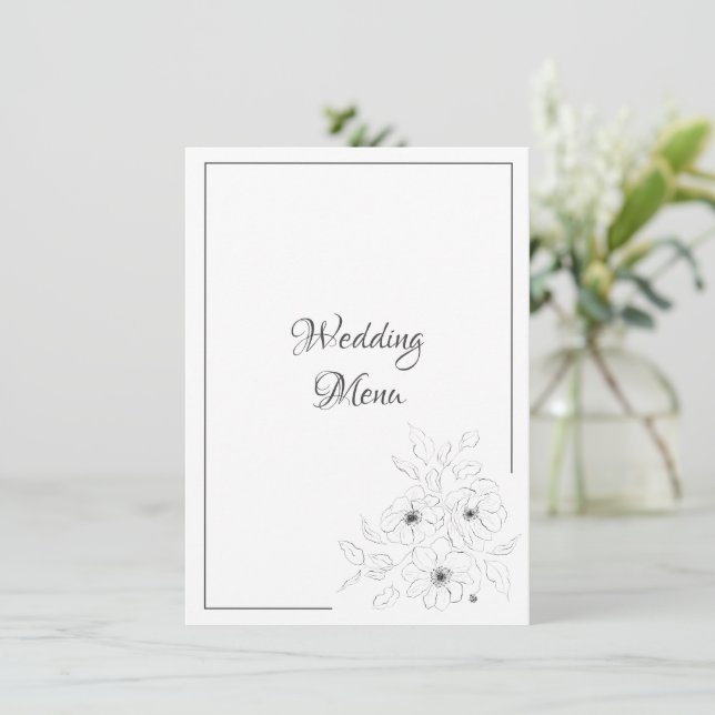 Anéone sur la carte de boîtier du menu Mariage bla (Debout devant)