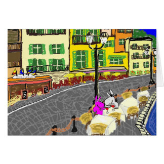 ânes au café