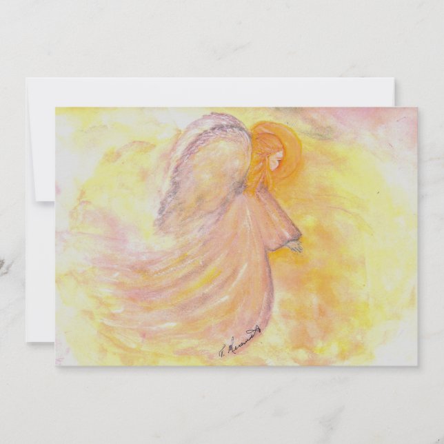 Ange à l'aquarelle rose (Devant)