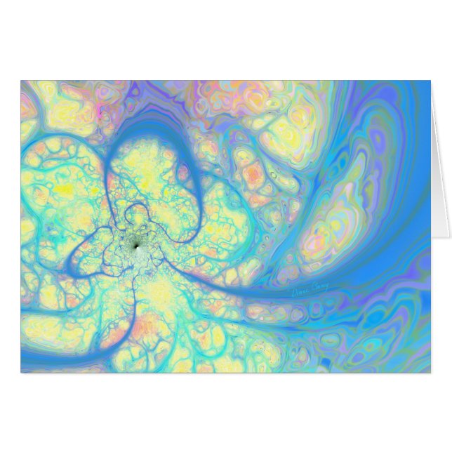 Ange bleu - azur cosmique et citron (Devant horizontal)