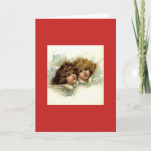 ANGE CARTE DE NOËL PLIÉE AQUARELLE