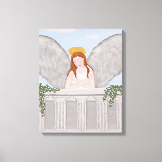 Ange classique avec toile de tête inclinée