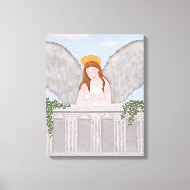Ange classique avec toile de tête inclinée (Recto)