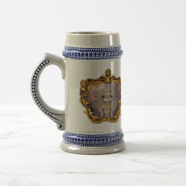 Ange dans la tasse féerique gothique rococo lilas (Gauche)