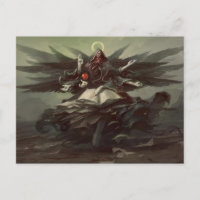 Ange d'Azrael de carte postale de la mort