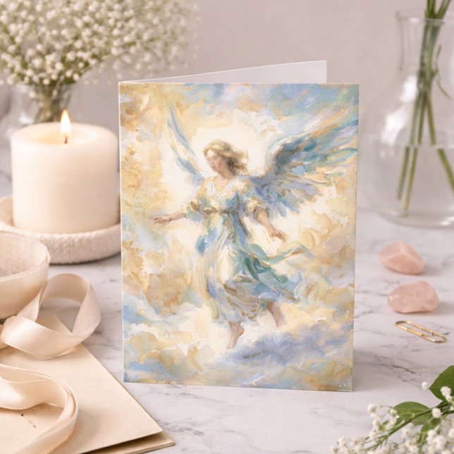  Ange de carte de sympathie à l'aquarelle « Pensée (Créateur téléchargé)