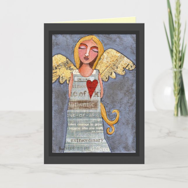 ANGE de COURAGE - carte de voeux angélique (Devant)