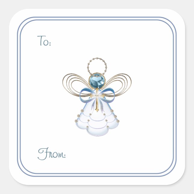 Ange de Foi de Noël - étiquettes cadeaux sur Stick (Devant)