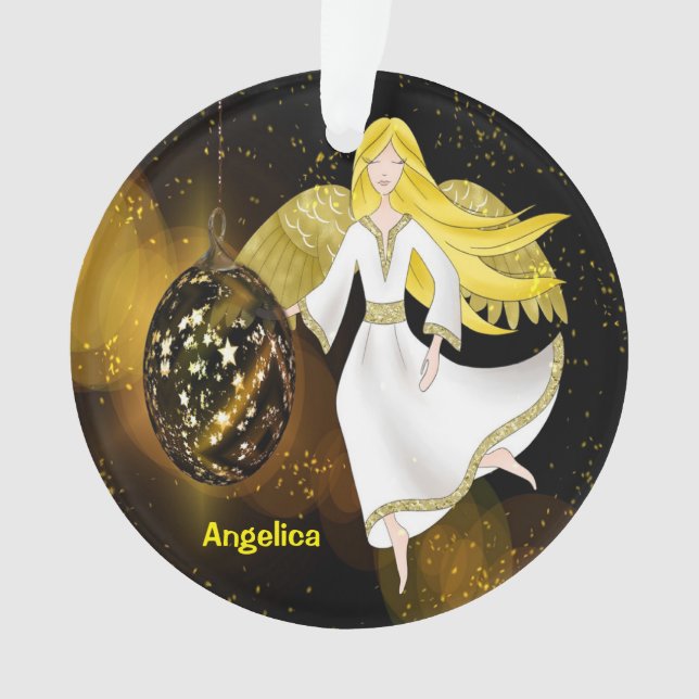 Ange de Noël avec ampoule (devant)