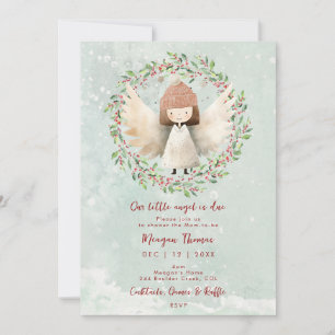 Ange de Noël et baby shower saint Invitation