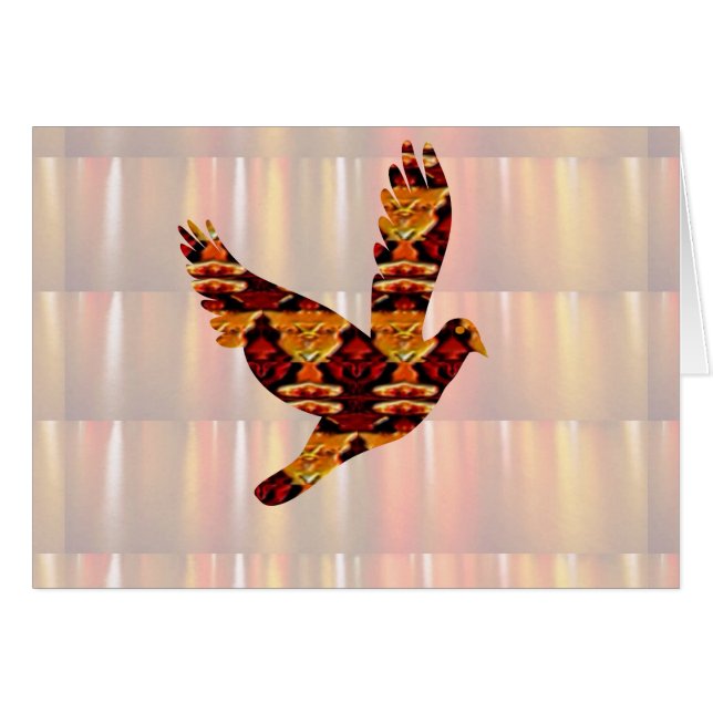 ANGE d'or sur le cadeau de Goodluck d'OISEAU (Devant horizontal)