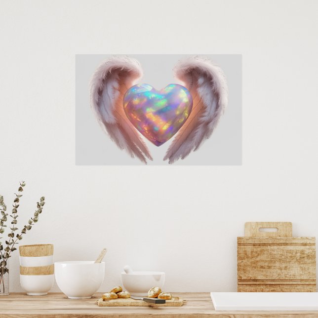 *~* Ange du Coeur brillant ailes AP78 Poster Opal (Cuisine)