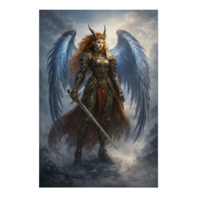Ange Gardien Céleste – Affiche de Fantasy Épique (Devant)