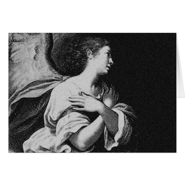 Ange gardien en noir et blanc (Devant horizontal)