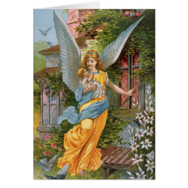 Ange gardien victorien avec le bébé (Devant)