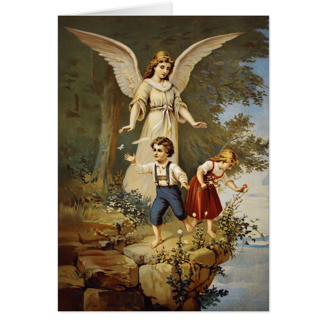Ange gardien victorien et enfants (Devant)
