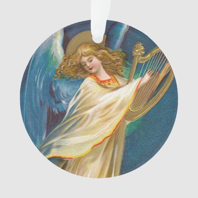 Ange jouant de la musique sur une harpe (devant)