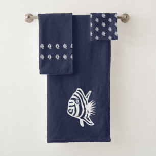 Ange poisson Océan Bleu & blanc côtier déco